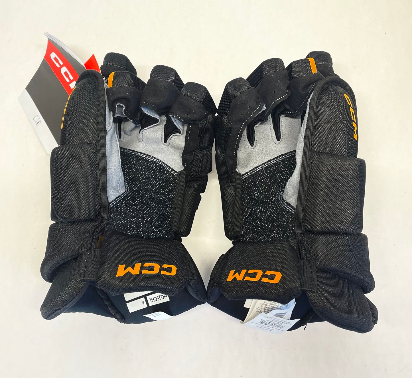 14" CCM Jetspeed HGJS (CHL Pro Stock) Gloves - Black/Sunflower