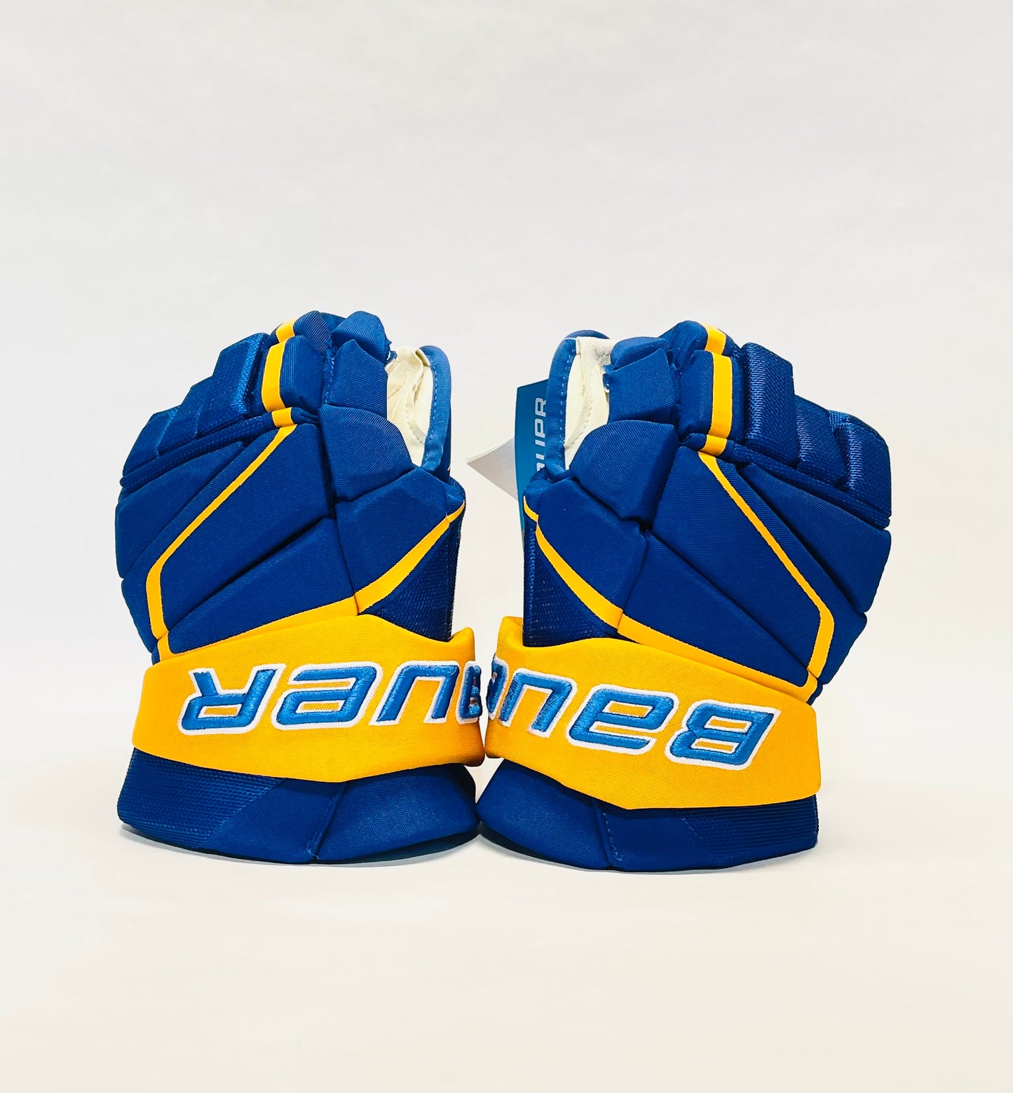 15" Bauer Vapor Hyperlite Pro Stock Gloves - Royal Blue/Gold