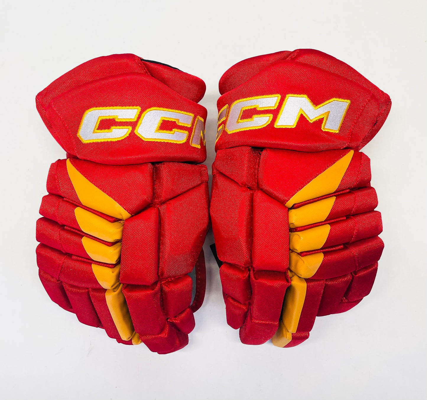 14" CCM Jetspeed HGJS (CHL Pro Stock) Gloves - Red/Sunflower