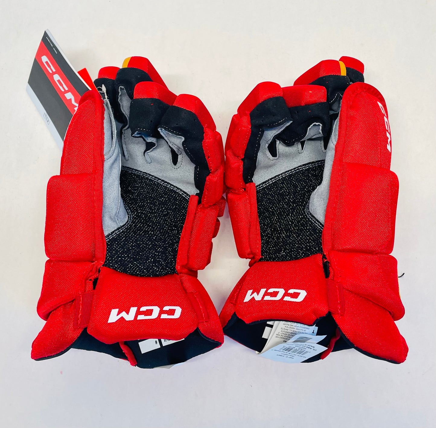 14" CCM Jetspeed HGJS (CHL Pro Stock) Gloves - Red/Sunflower