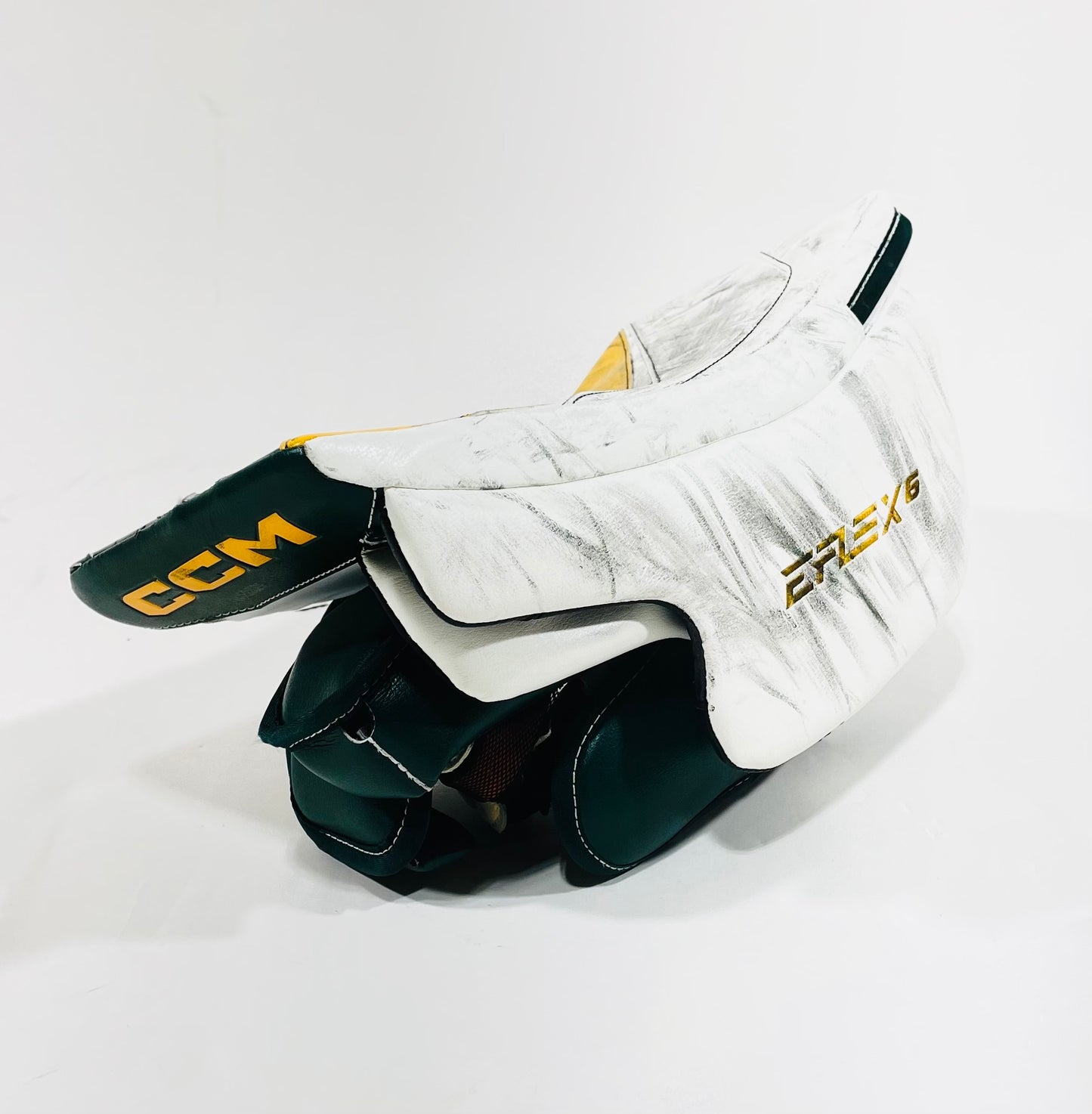 CCM Extreme Flex 6 Pro Stock Goalie Full Set (Vaughn glove) - 34+1" White, Green, Gold