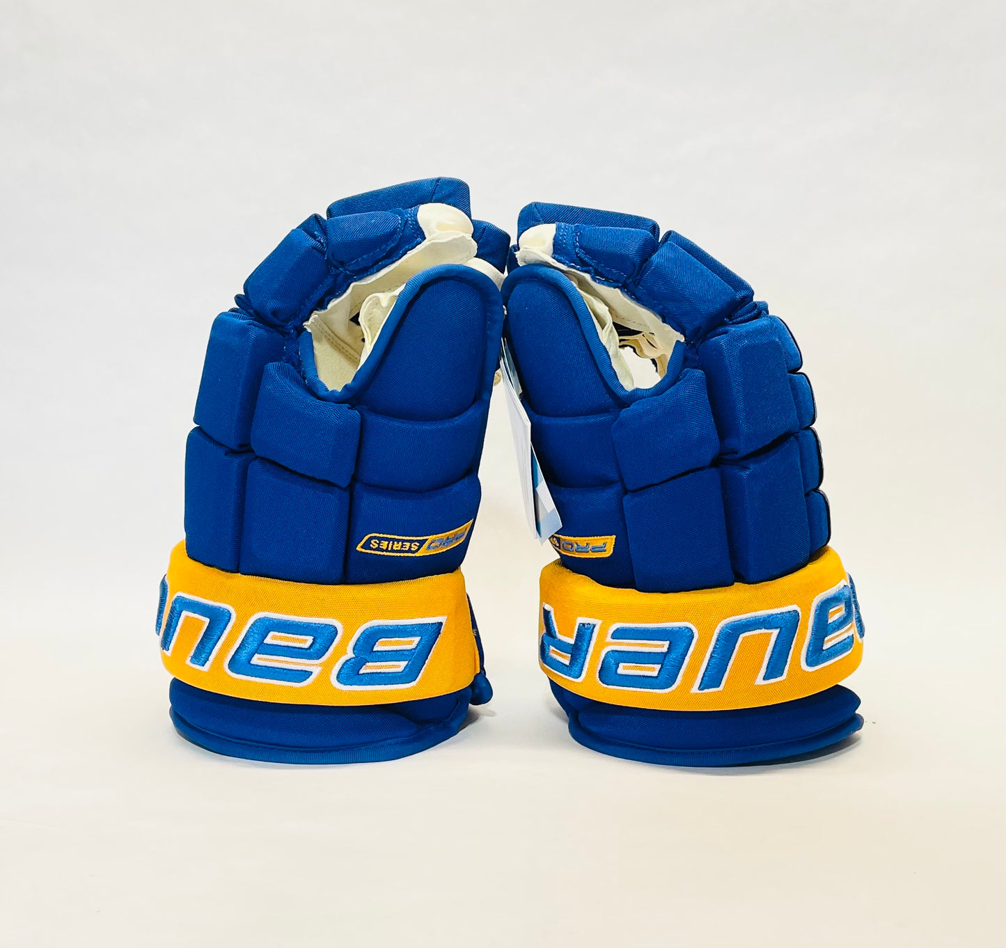 15" Bauer Pro Series Pro Stock Gloves - Royal Blue/Gold