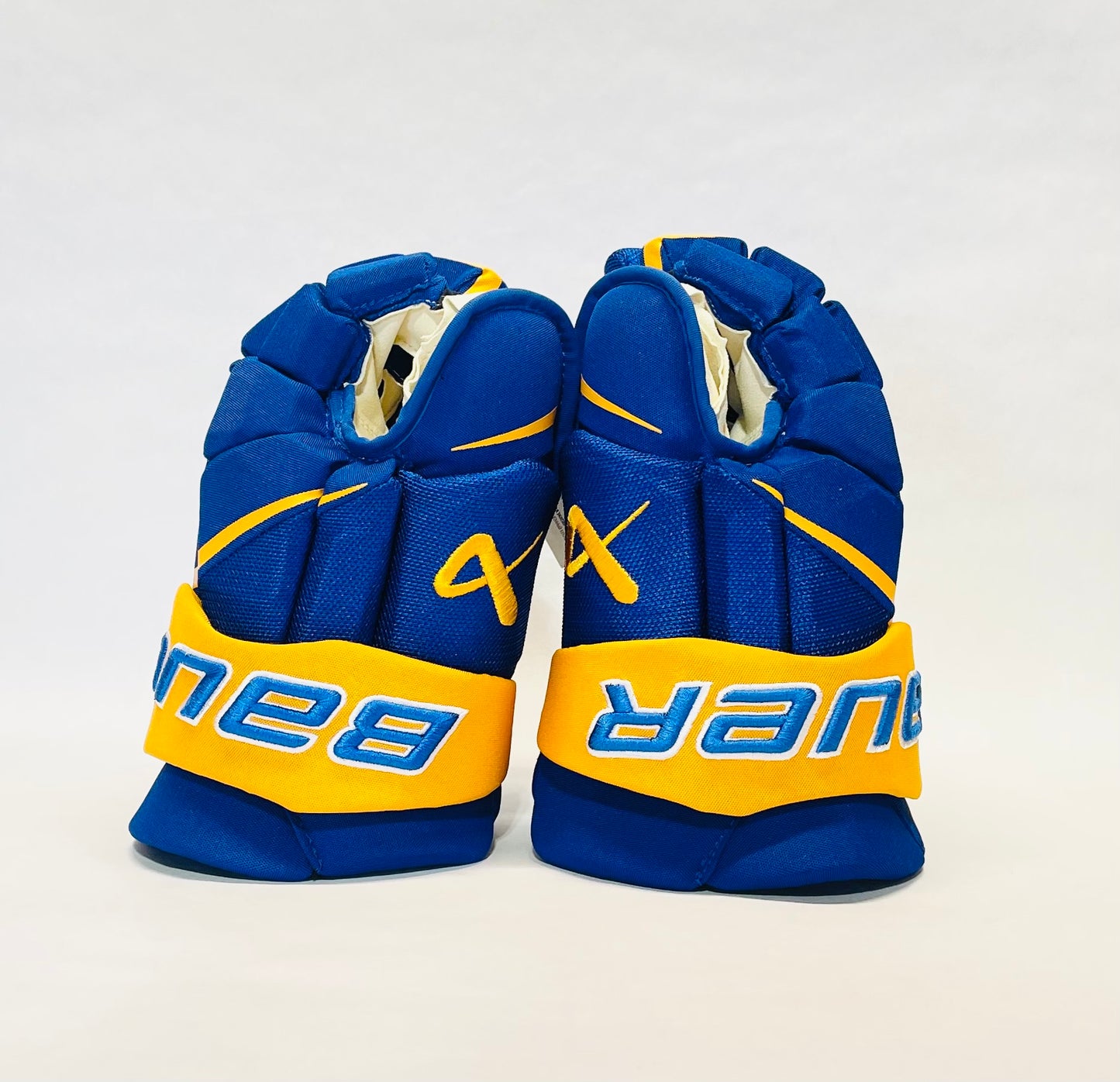 15" Bauer Vapor Hyperlite Pro Stock Gloves - Royal Blue/Gold