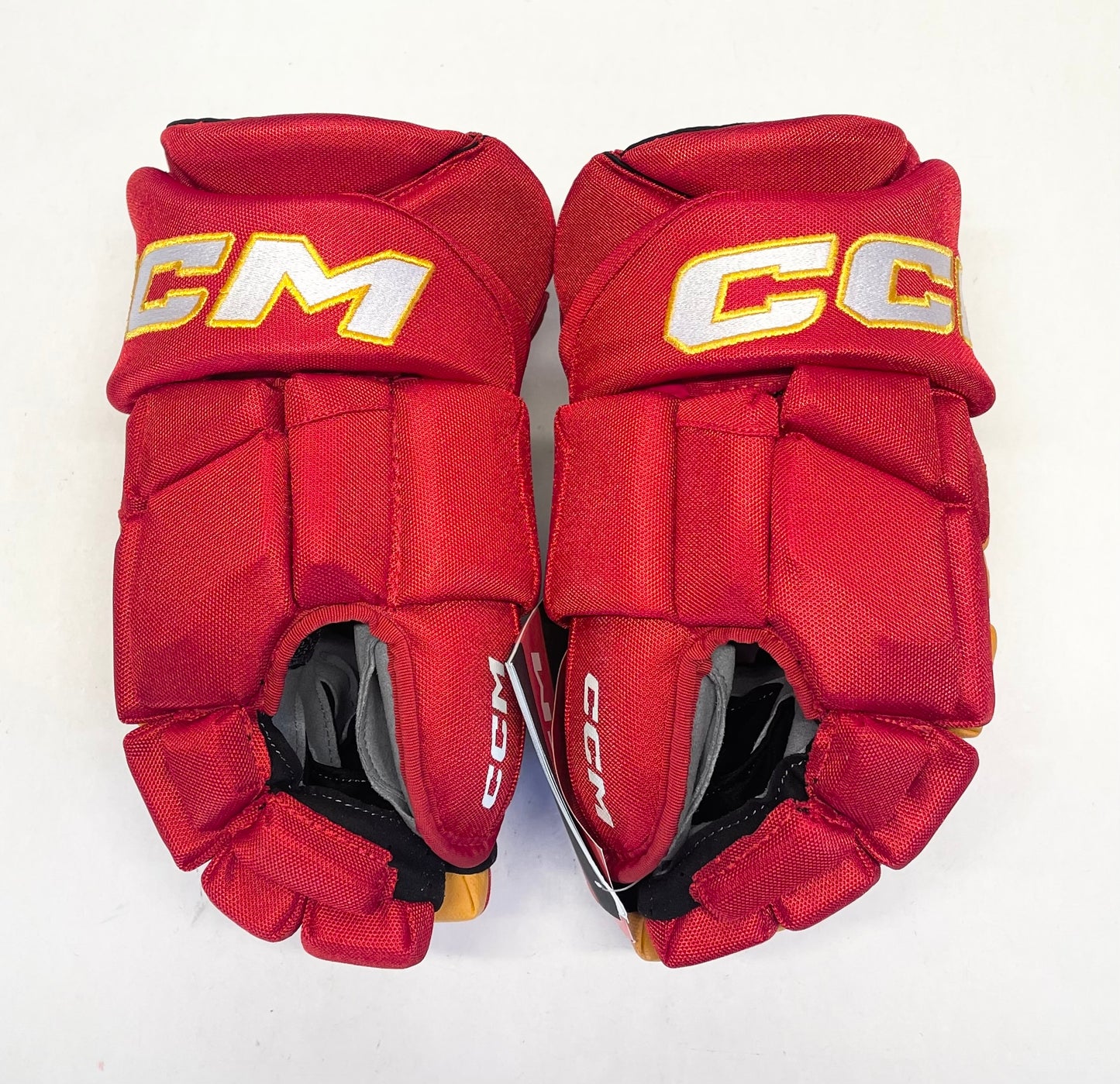 14" CCM Jetspeed HGJS (CHL Pro Stock) Gloves - Red/Sunflower