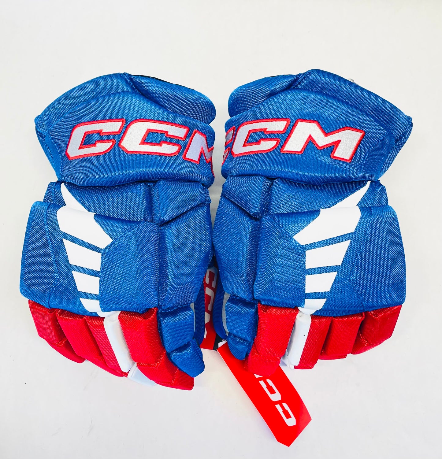 14" CCM Jetspeed HGJSPP (CHL Pro Stock) Gloves - Blue/Red/White