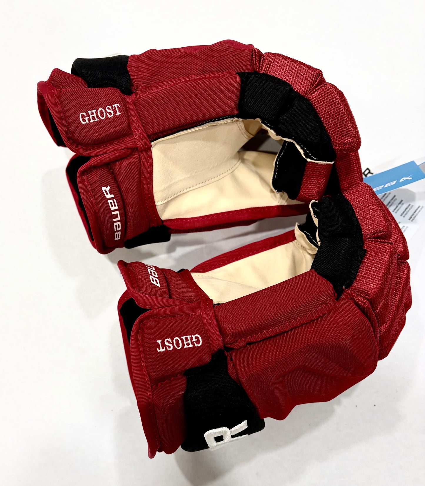 14” Shayne Gostisbehere Bauer Vapor Hyperlite Pro Stock Gloves - Carolina Hurricanes