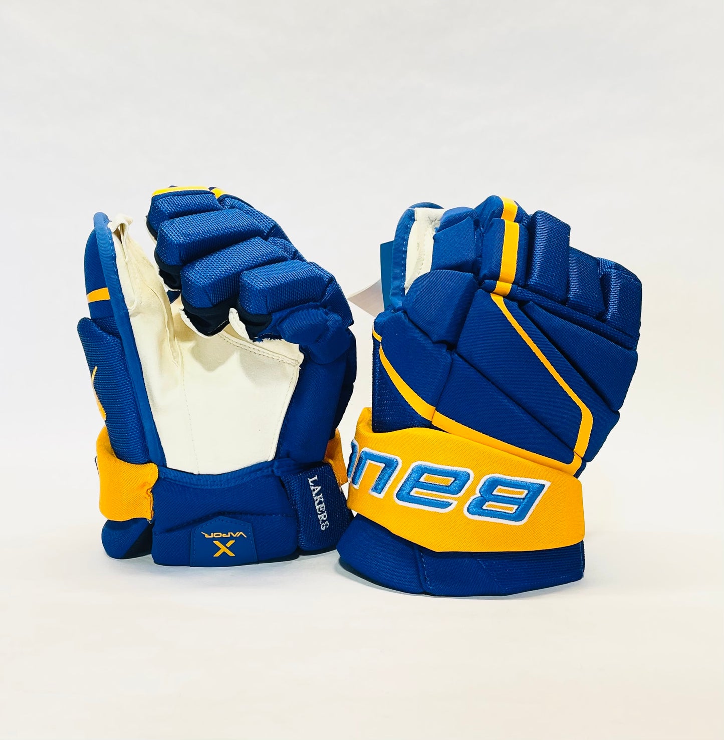 15" Bauer Vapor Hyperlite Pro Stock Gloves - Royal Blue/Gold