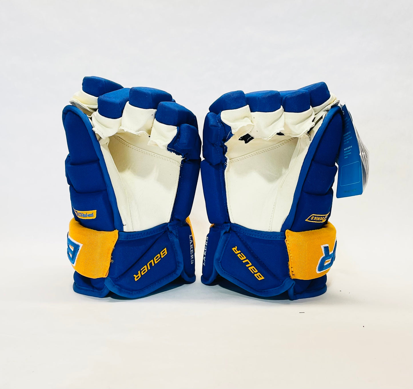 15" Bauer Pro Series Pro Stock Gloves - Royal Blue/Gold