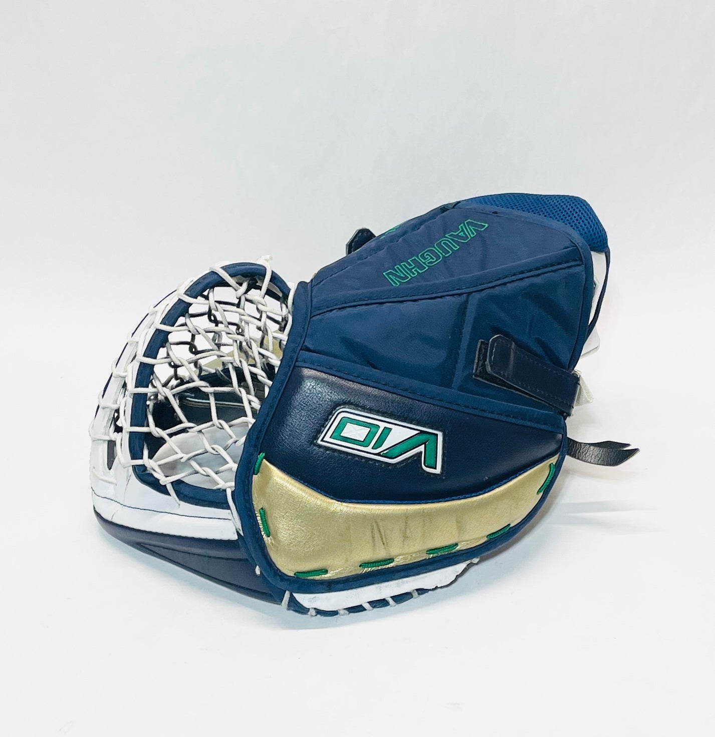 Vaughn V10 Pro Carbon Pro Stock Goalie Full Set - 34+1" White,Navy,Gold