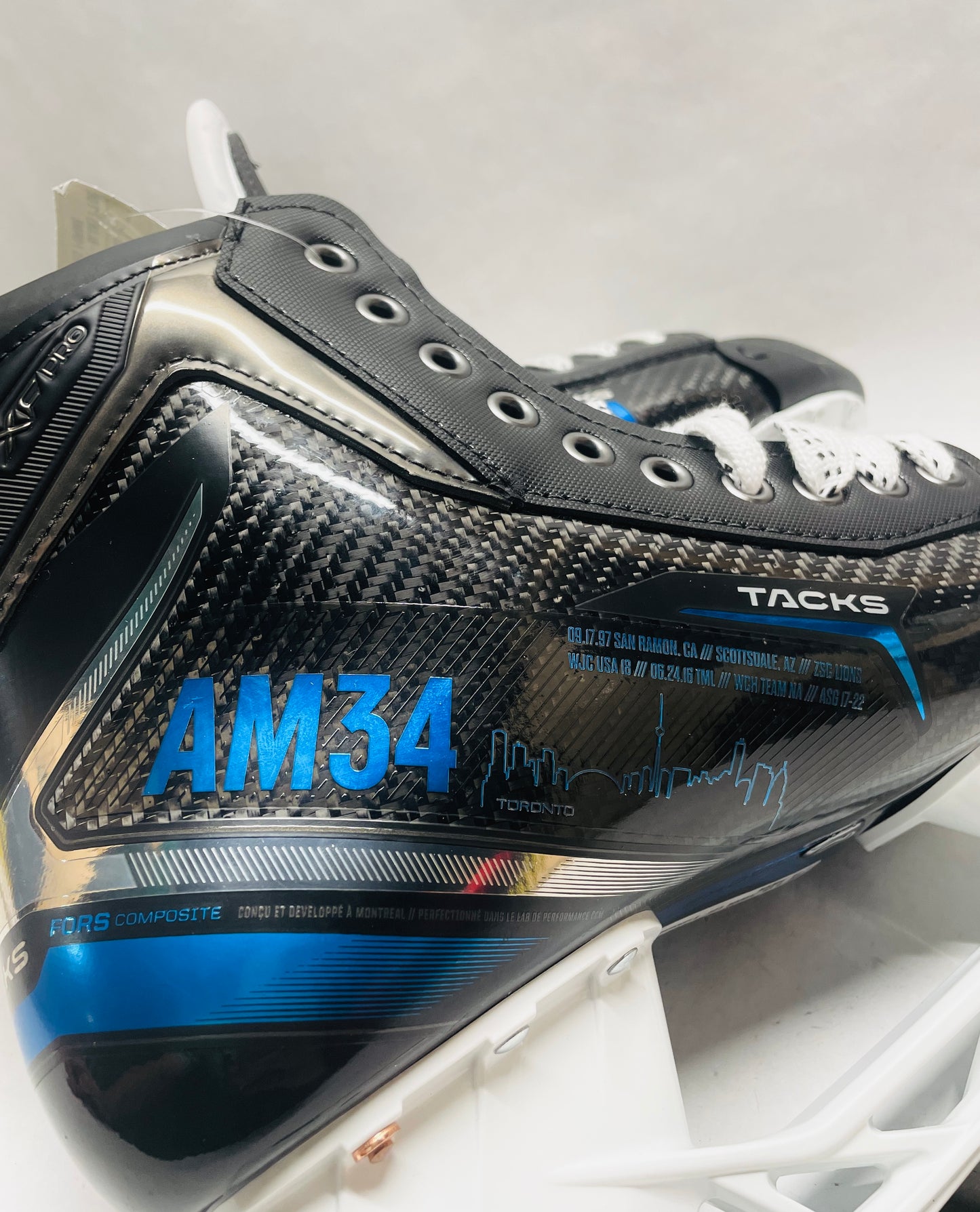 Auston Matthews CCM XF Pro (Custom Leafs) Pro Stock Skates - Size 9.25R