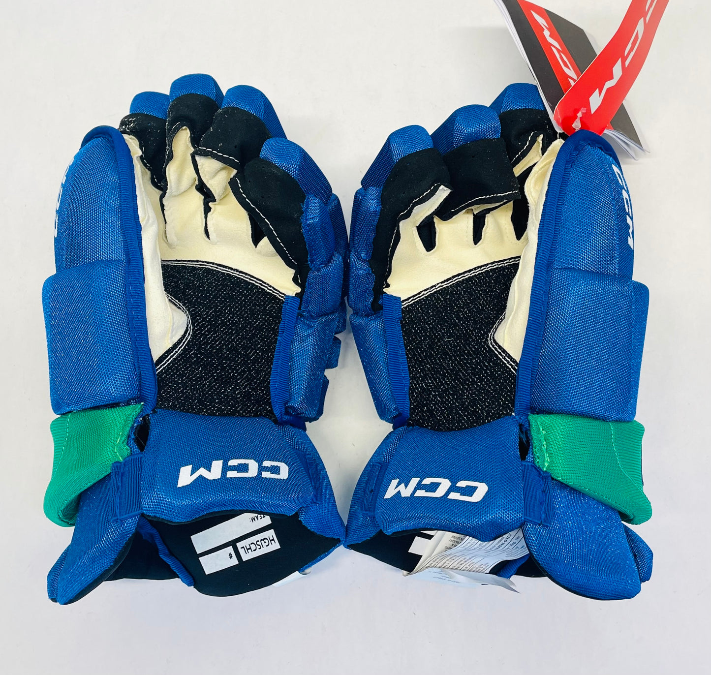 14" CCM Jetspeed HGJS (CHL Pro Stock) Gloves - Royal/Kelly Green