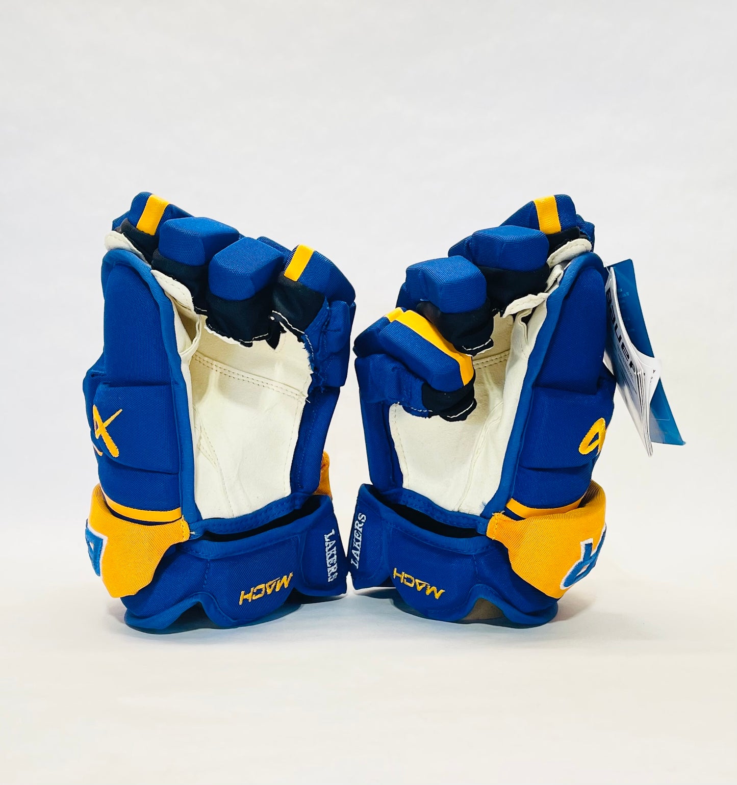 13" Bauer Supreme Mach Pro Stock Gloves - Royal Blue/Gold
