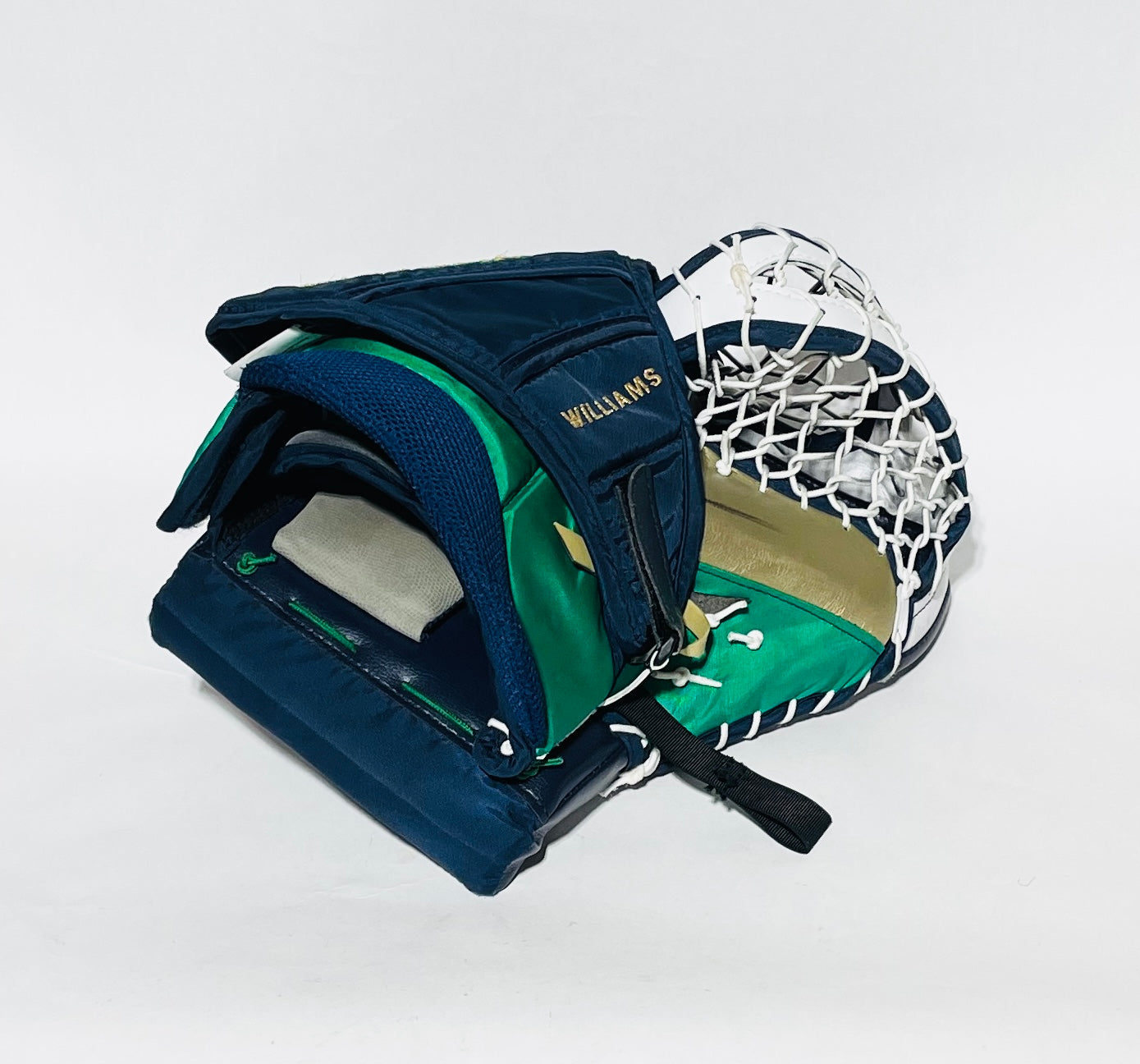 Vaughn V9 Pro Carbon Pro Stock Glove + Blocker Set - Regular - White,Navy,Gold