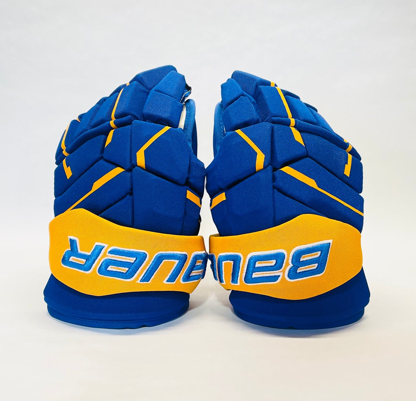 13" Bauer Supreme Mach Pro Stock Gloves - Royal Blue/Gold