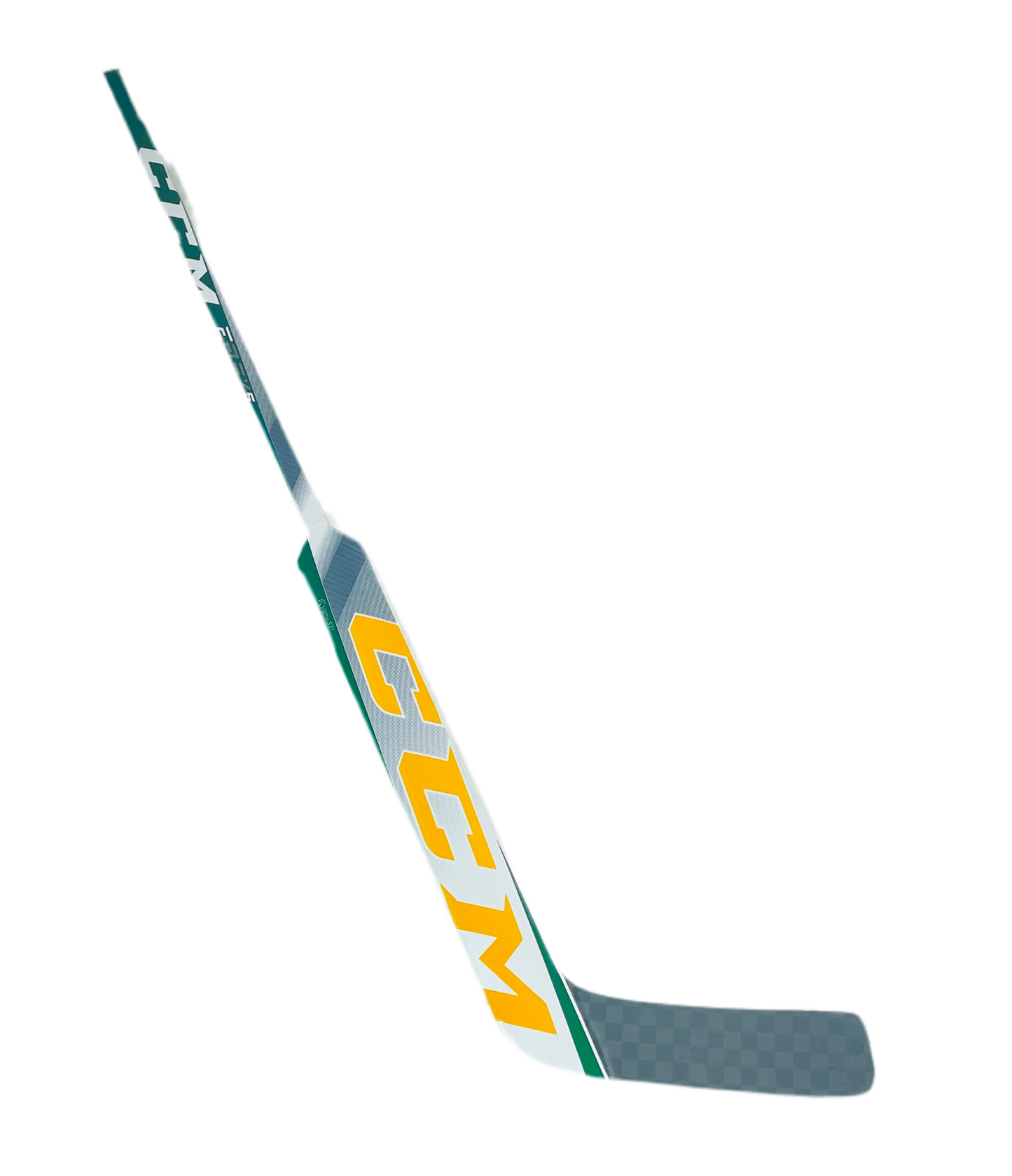 CCM EFlex 5 ProLite (white/yellow/green) Pro Stock Goalie Stick - Regular, 25"