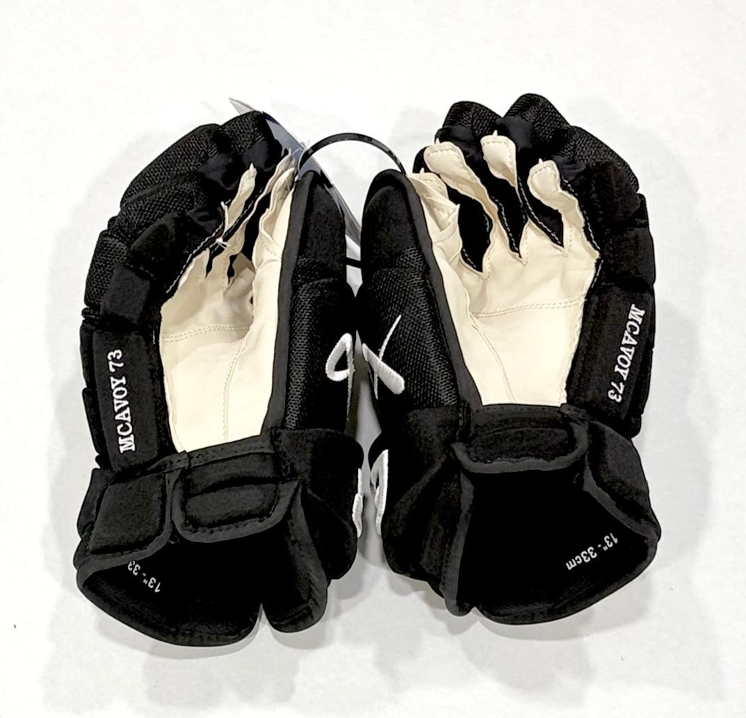 13” Charlie McAvoy Bauer Vapor Hyperlite Pro Stock Gloves - Boston Bruins