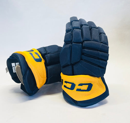 13" CCM Jetspeed HGJS (CHL Pro Stock) Gloves - Navy/Sunflower