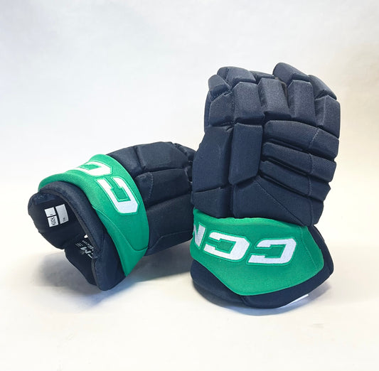 14" CCM Jetspeed HGJS (CHL Pro Stock) Gloves - Navy/Kelly Green