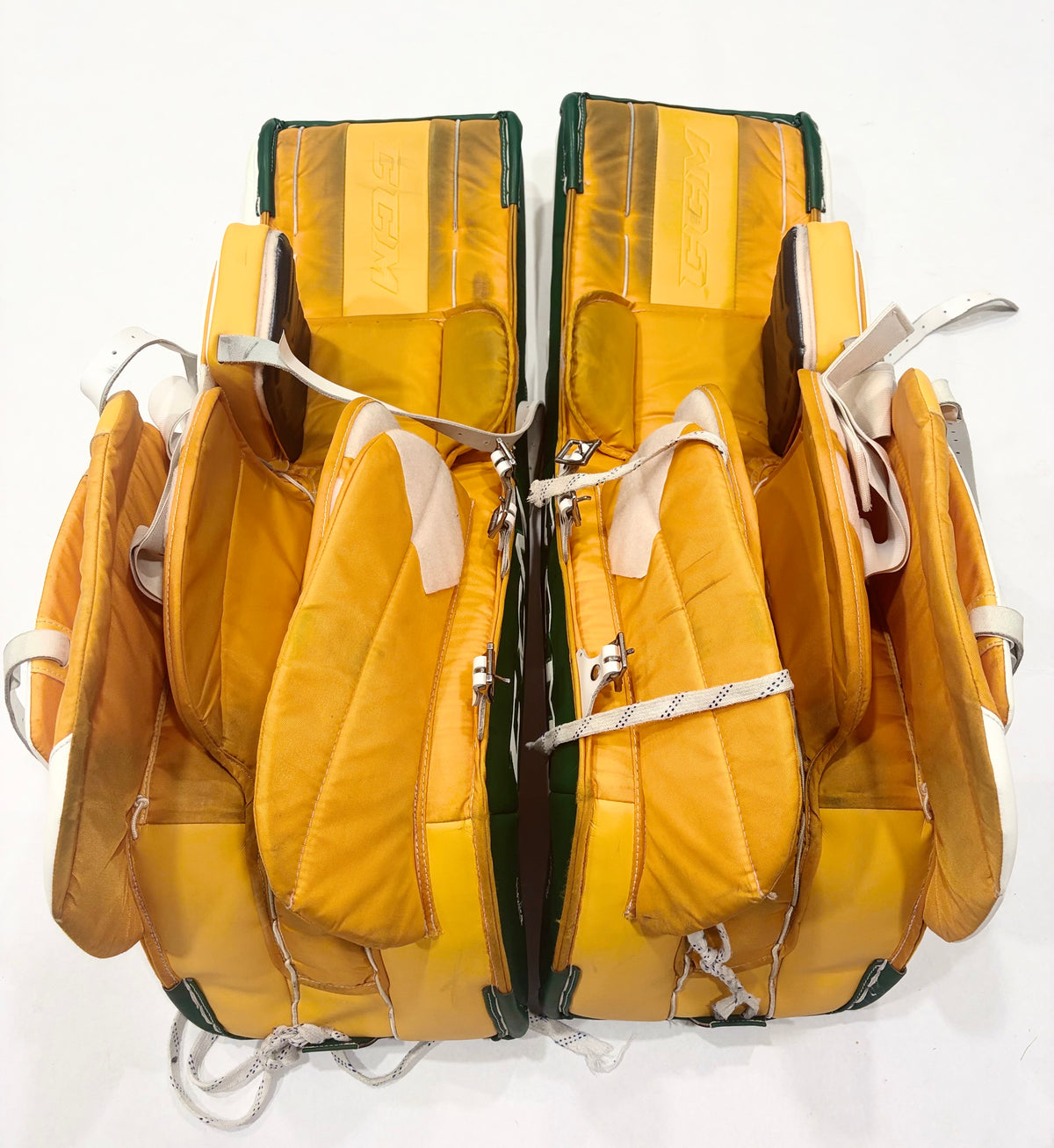 CCM Extreme Flex 5 Pro Stock Goalie Full Set - 34+2” - White,Green,Gold