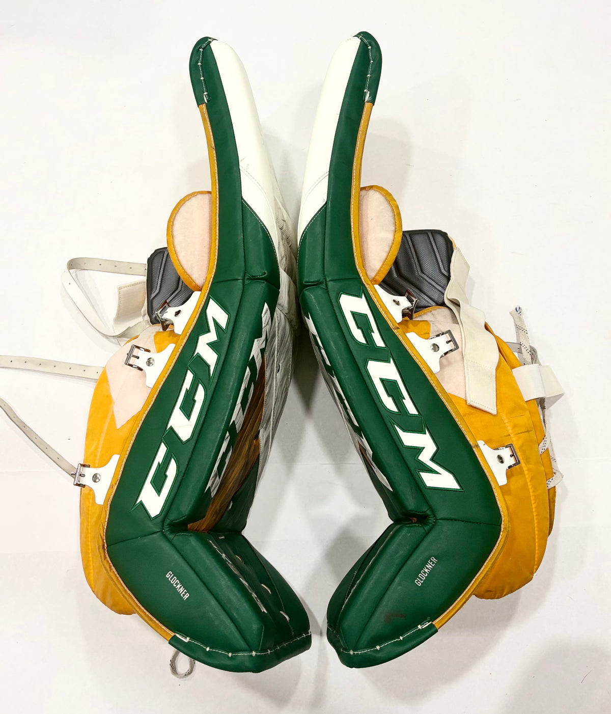 CCM Extreme Flex 5 Pro Stock Goalie Full Set - 34+2” - White,Green,Gold