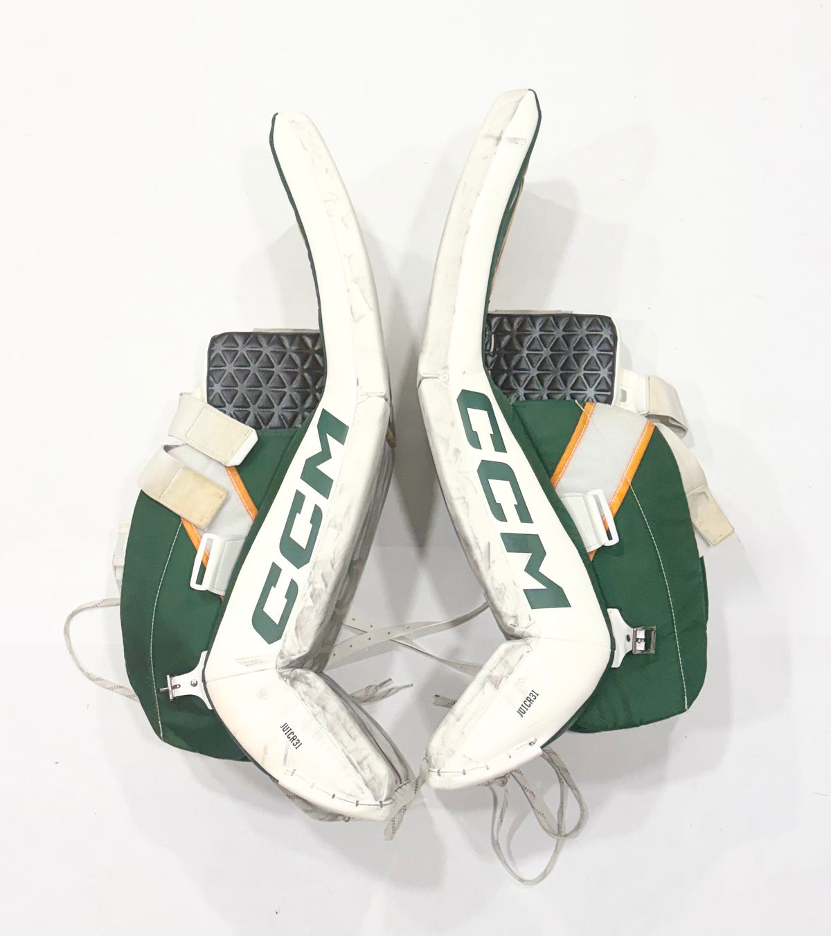 CCM Extreme Flex 6 Pro Stock Goalie Full Set - 33+1" White,Green,Gold
