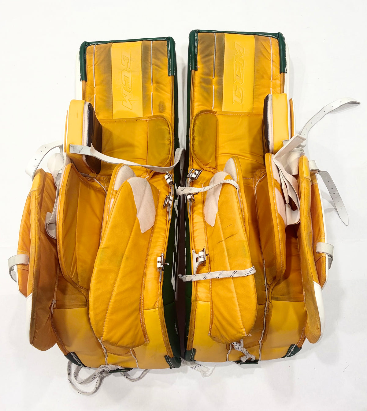 CCM Extreme Flex 5 Pro Stock Goalie Full Set - 34+2” - White,Green,Gold