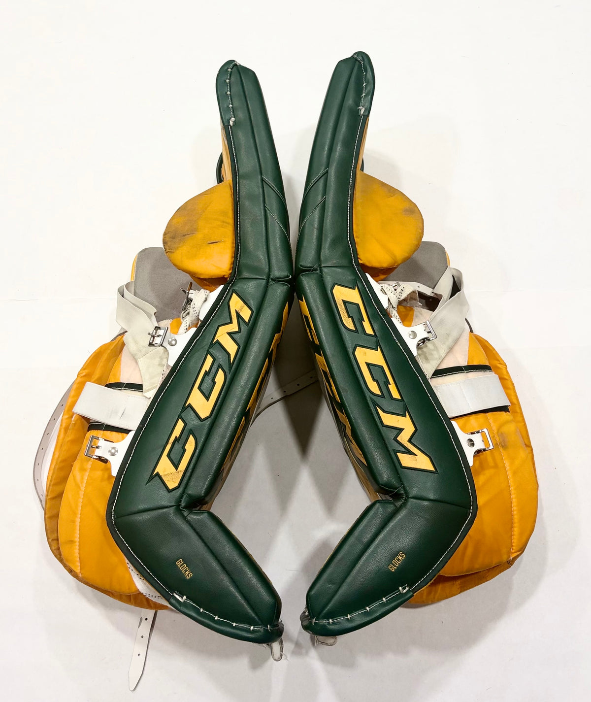 CCM Extreme Flex 5 Pro Stock Goalie Full Set - 34+2” - White,Green,Gold