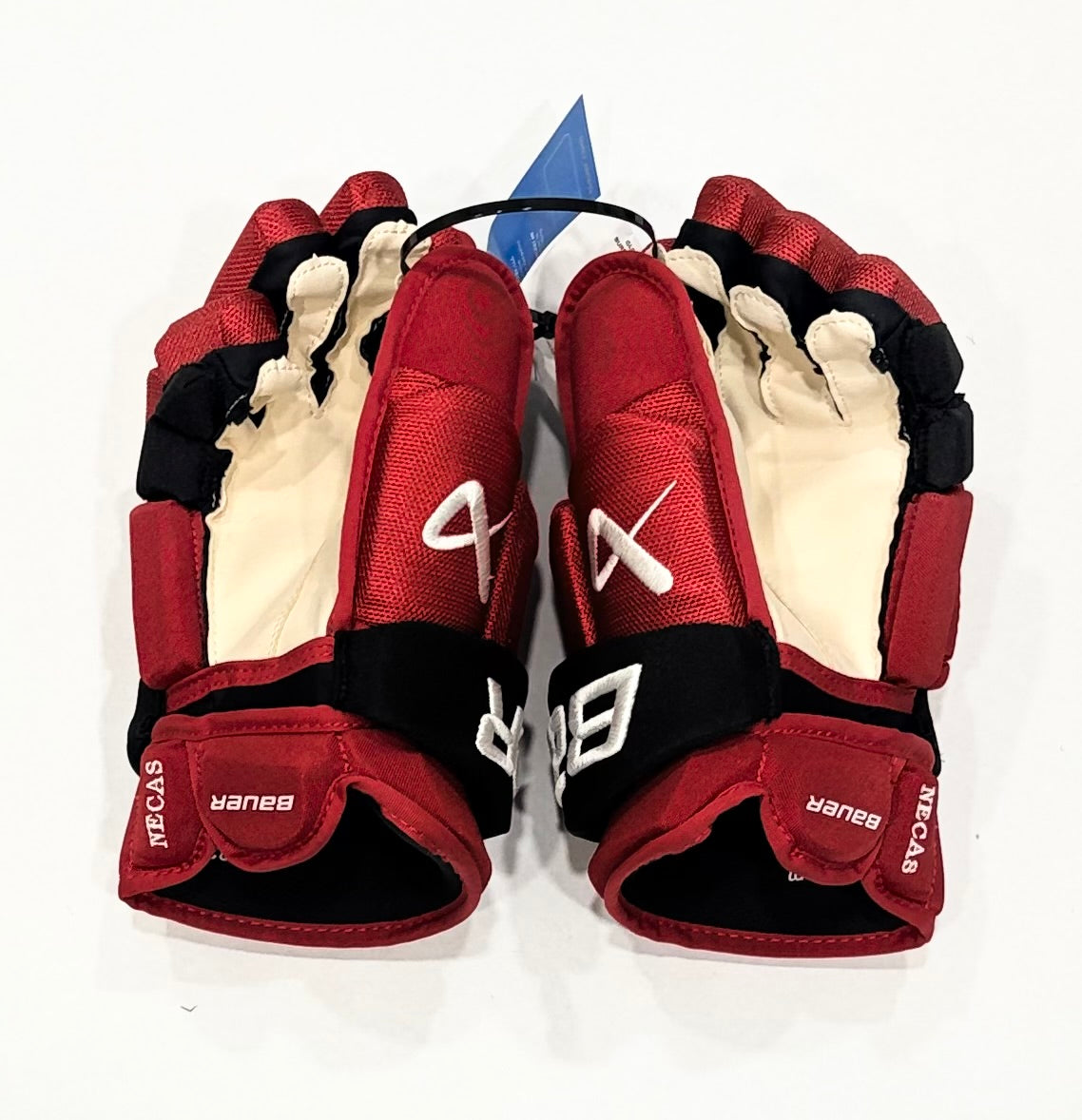 13” Martin Necas Bauer Vapor Hyperlite Pro Stock Gloves - Carolina Hurricanes
