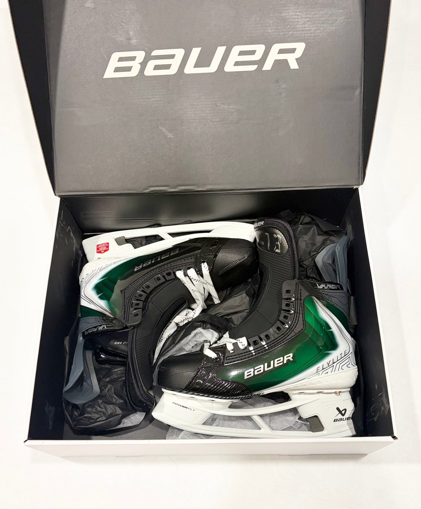 Bauer Vapor Flylite (green) Pro Stock Skates - Size 7.5 / 7.75