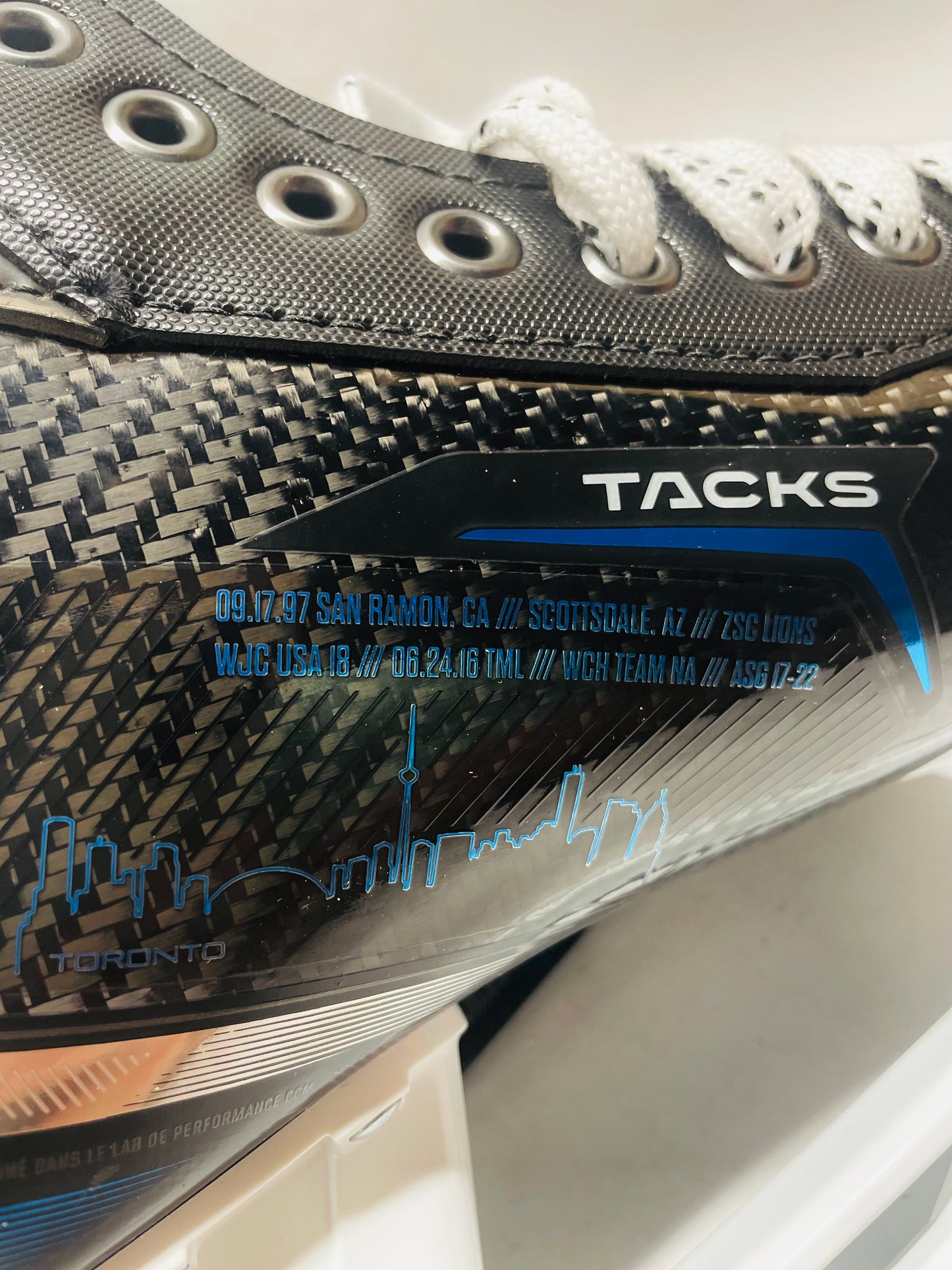 Auston Matthews CCM XF Pro (Custom Leafs) Pro Stock Skates - Size 9.25R