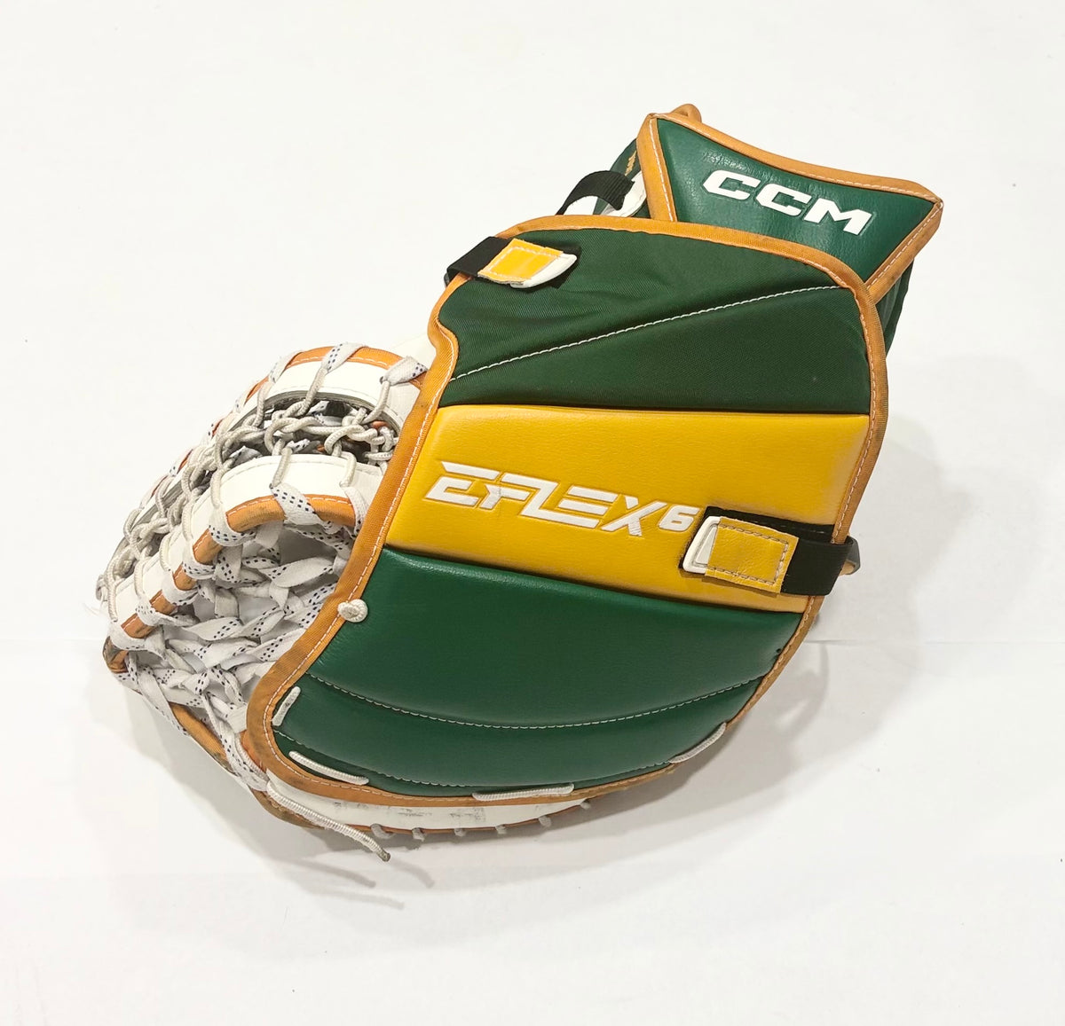 CCM Extreme Flex 6 Pro Stock Goalie Full Set - 33+1" White,Green,Gold