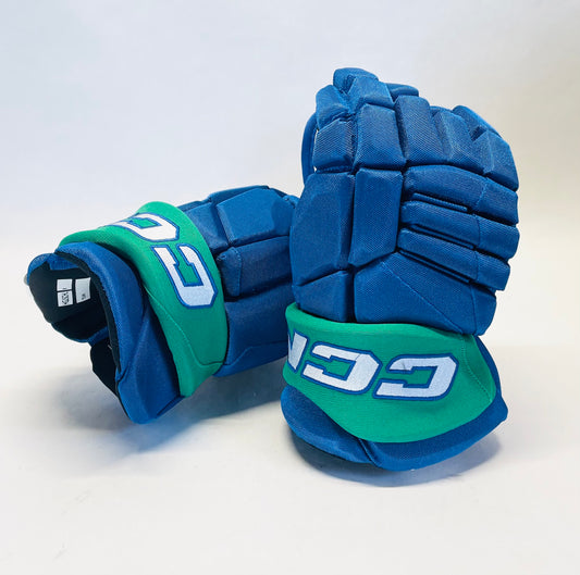 14" CCM Jetspeed HGJS (CHL Pro Stock) Gloves - Royal/Kelly Green