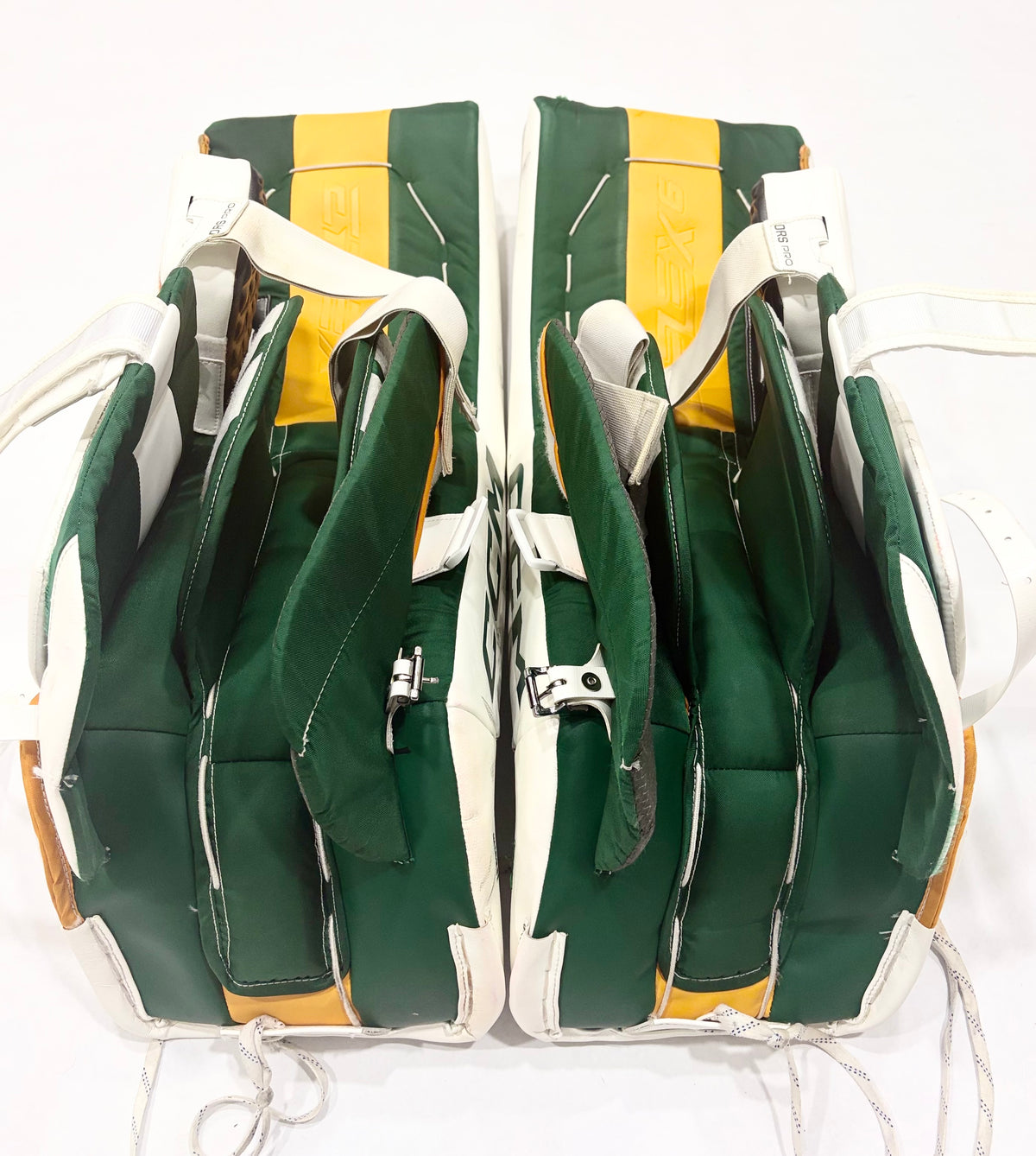 CCM Extreme Flex 6 Pro Stock Goalie Full Set - 33+1" White,Green,Gold