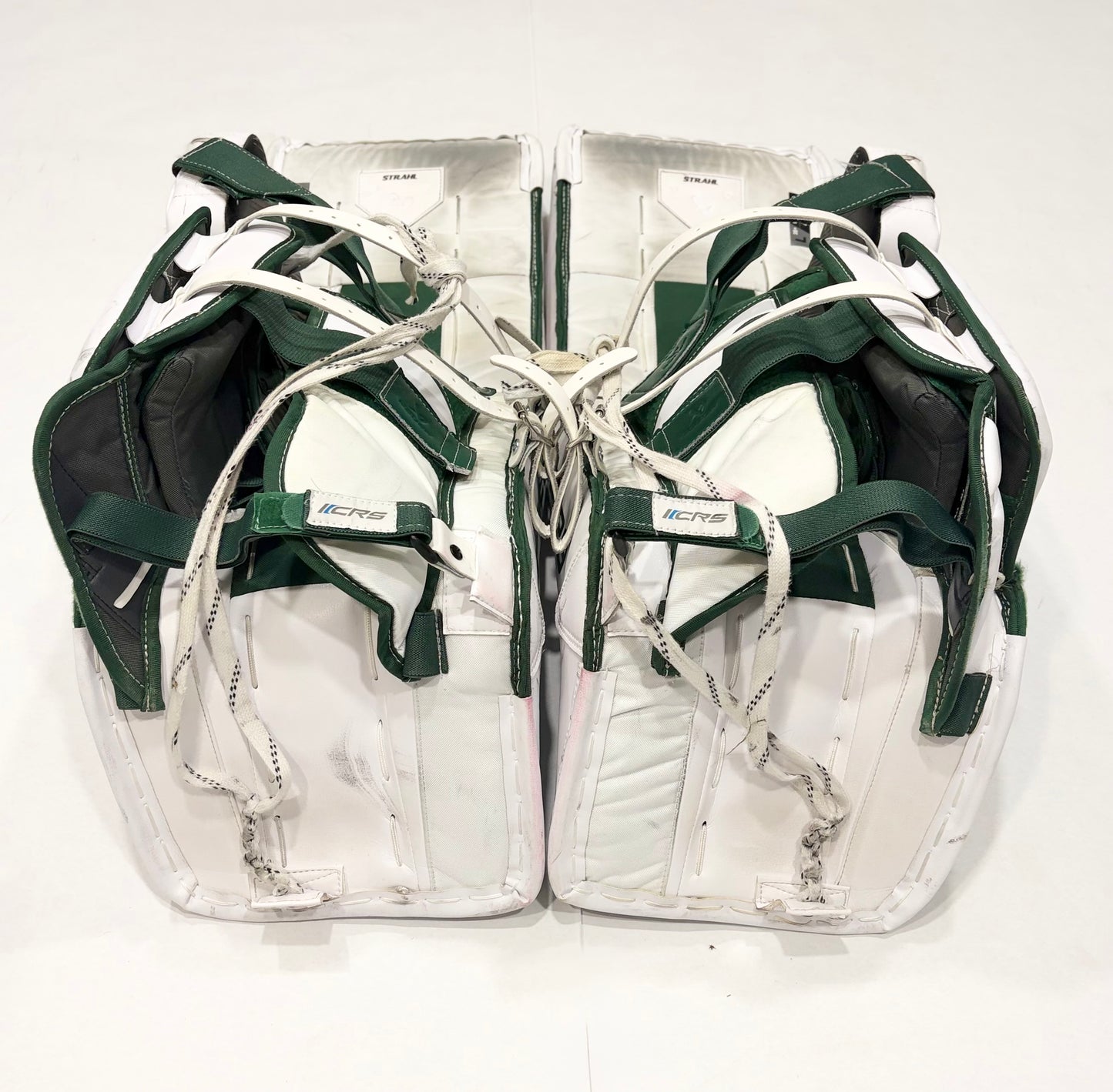 Bauer Supreme Shadow (pads) and Vapor (gloves/blockers) Full Set - Large (35+1”) - White and Green