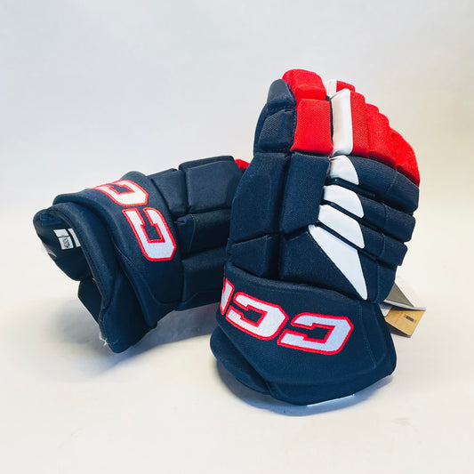 14" CCM Jetspeed HGJS (CHL Pro Stock) Gloves - Navy/Red/White