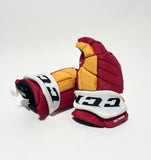 14” CCM HGPJS NHL Pro Stock Gloves - Calgary Flames