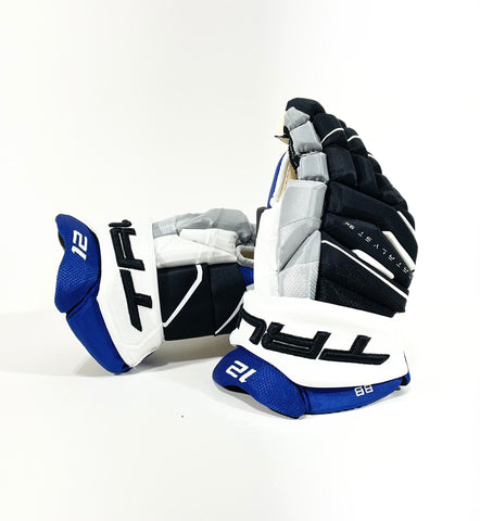 13.5" TRUE Catalyst 9X NHL Pro Stock Gloves TAMPA BAY LIGHTNING Reverse Retro 2.0 - BARRE BOULET