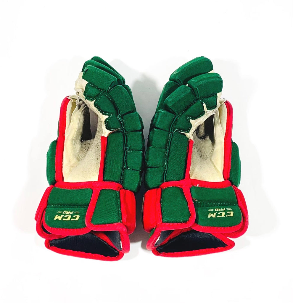 15 CCM HG97PP Gloves - Nick Seeler Minnesota Wild - Pro Stock Hockey